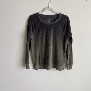 AE Soft & Sexy Ombré Crewneck Terry Sweater EUC